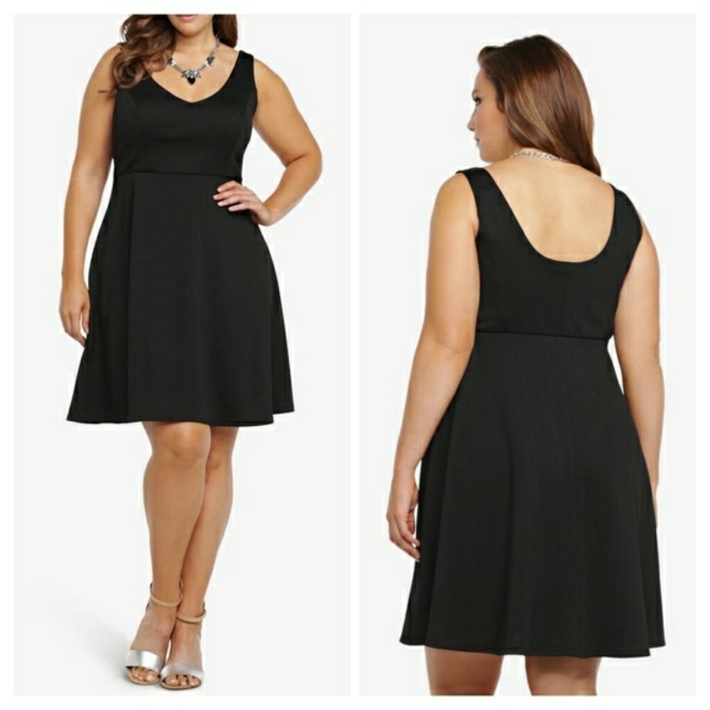 Torrid black skater dress